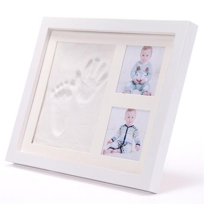 Baby Hand en Voetafdruk - Klei Kit Fotolijst / Wit